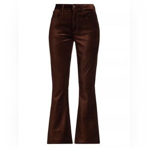 Agolde Nico Velvet Boot-Cut Trousers in Chocolate Milk - Size 25